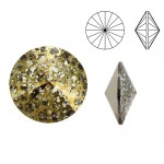 SWAROVSKI Rivoli 14mm Crystal Gold Patina F (x1)