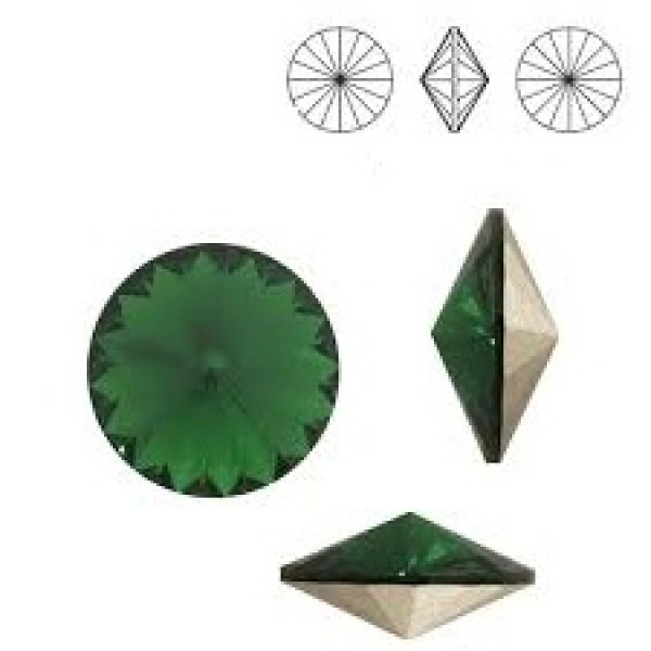 SWAROVSKI Rivoli 14mm Dark Moss Green F (x1)