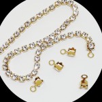 SWAROVSKI 27004 PP18 kristālu ķēdītes skaviņas - zelta pārklājums (x1)