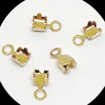 SWAROVSKI 27004 PP18 kristālu ķēdītes skaviņas - zelta pārklājums (x1)