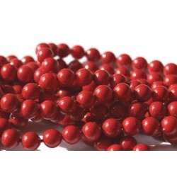 Crystal Red Coral Pearl 4mm (001 718) (x10)