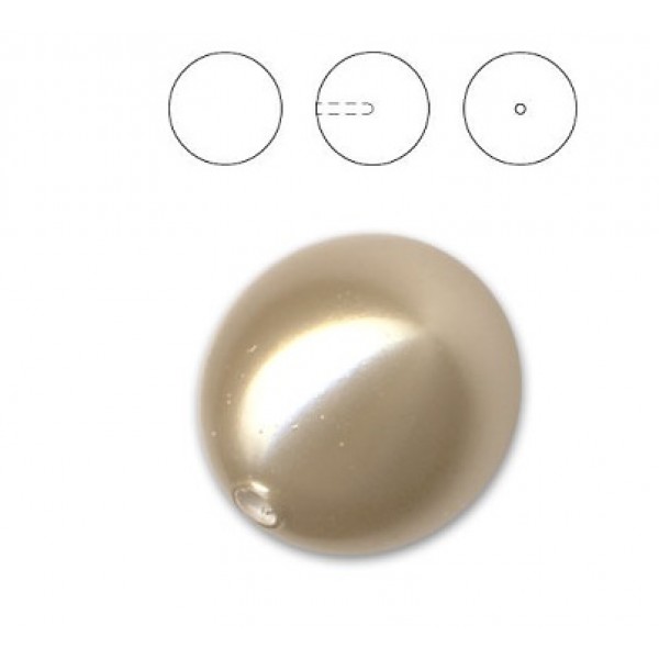 Half Drilled Crystal Bronze Pearl 8mm (001 295) (x1)