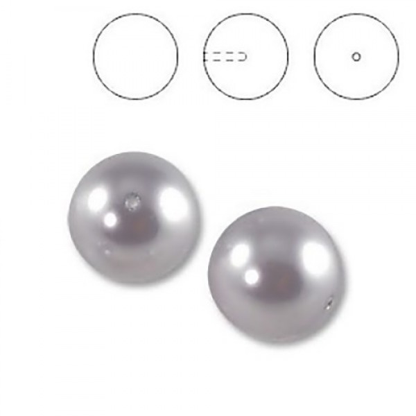 Half Drilled Crystal Lavender Pearl 8mm (001 524) (x1)