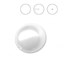 Half Drilled Crystal White Pearl 8mm (001 650) (x1)