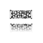 SWAROVSKI 5950 Fine Rocks Tube 15mm 001LTCH Steel (x1)