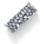 SWAROVSKI 5950 Fine Rocks Tube 15mm 001LTCH Steel (x1)