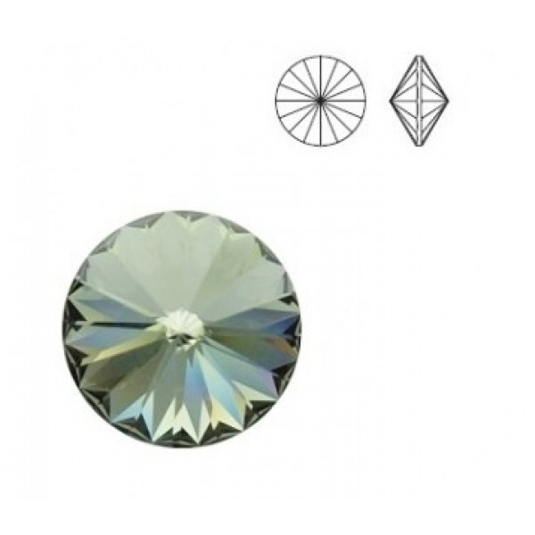 SWAROVSKI Rivoli 14mm Black Diamond F (x1)
