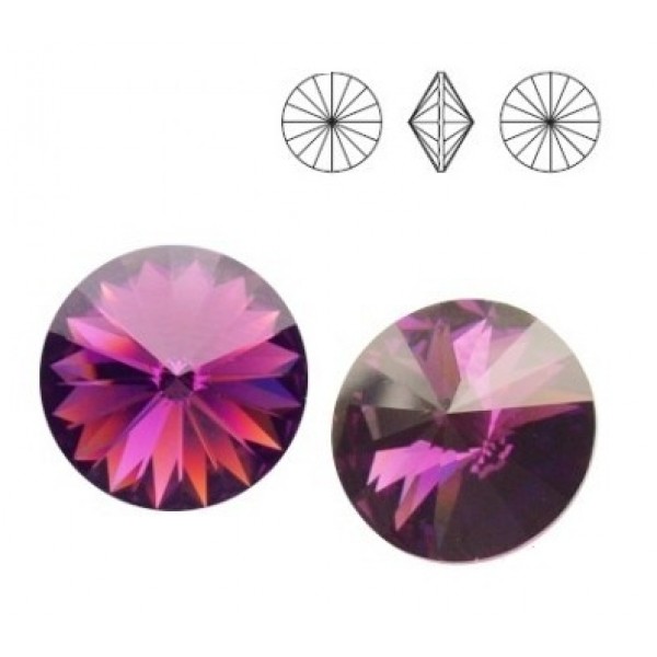 SWAROVSKI Rivoli 12mm Amethyst F (x1)