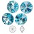 SWAROVSKI Rivoli 14mm Aquamarine F (x1)