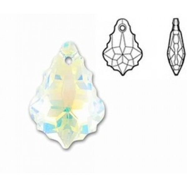 SWAROVSKI 6090 Baroque Pendant 16x11mm Crystal AB (x1)