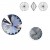 SWAROVSKI Rivoli 12mm Crystal Blue Shade F (x1)