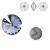 SWAROVSKI Rivoli 14mm Crystal Blue Shade F (x1)