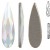 SWAROVSKI 2304 Raindrop Flat Back 6x1.7mm Crystal AB (001 AB) F (x1)