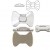 2858 Bow Tie Flat Back 6x4.5mm Crystal (001) F (x1)