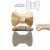 2858 Bow Tie Flat Back 6x4.5mm Crystal (001) Golden Shadow (GSHA) F (x1)