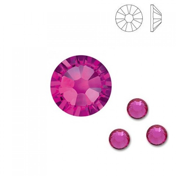 Fuchsia F ss9 SWAROVSKI 2058 Xilion Rose Flat Back Non-Hotfix (x10)