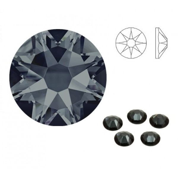 Graphite F ss30 SWAROVSKI 2088 Xirius Rose Flat Back Non-Hotfix (x1)