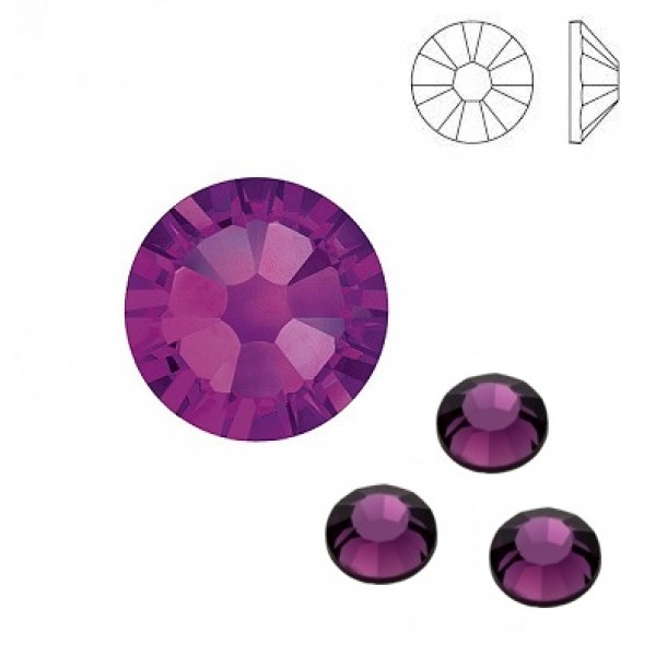 Amethyst F ss9 SWAROVSKI 2058 Xilion Rose Flat Back Non-Hotfix (x10)