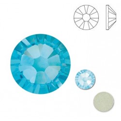 Aquamarine F ss5 SWAROVSKI 2058 Xilion Rose Flat Back Non-Hotfix (x10)