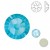 Aquamarine F ss9 SWAROVSKI 2058 Xilion Rose Flat Back Non-Hotfix (x10)