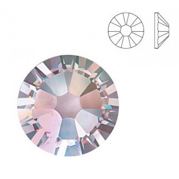 Crystal AB F ss9 SWAROVSKI 2058 Xilion Rose Flat Back Non-Hotfix (x10)