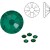 Emerald F ss5 SWAROVSKI 2058 Xilion Rose Flat Back Non-Hotfix (x10)