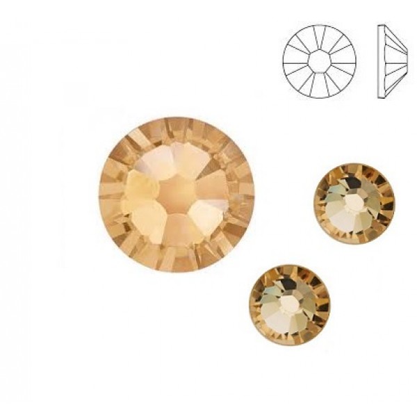 Light Colorado Topaz F ss40 SWAROVSKI 2058 Xilion Rose Flat Back Non-Hotfix (x1)