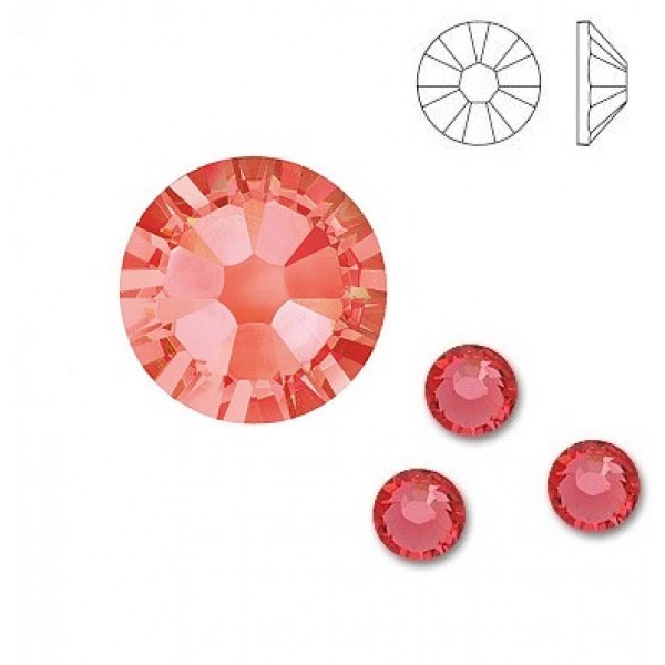 Padparadscha F ss9 SWAROVSKI 2058 Xilion Rose Flat Back Non-Hotfix (x10)