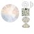 White Opal F ss5 SWAROVSKI 2058 Xilion Rose Flat Back Non-Hotfix (x10)