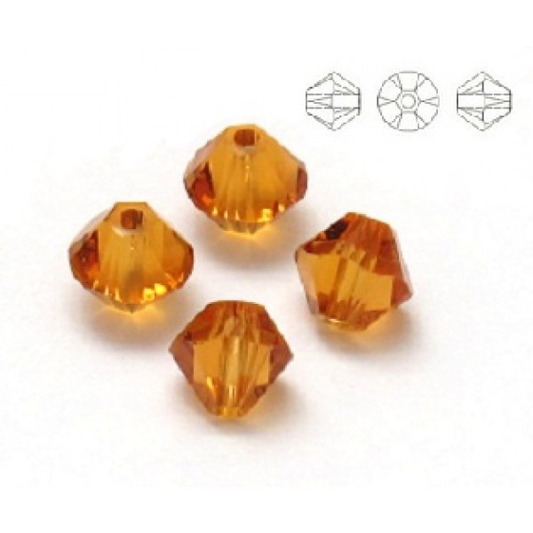 SWAROVSKI 5328 Bicone 4mm Topaz (x10)