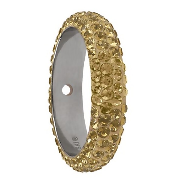 SWAROVSKI Pavé Thread Ring 16.5mm Crystal Golden Shadow/Pearl Silk (x1)