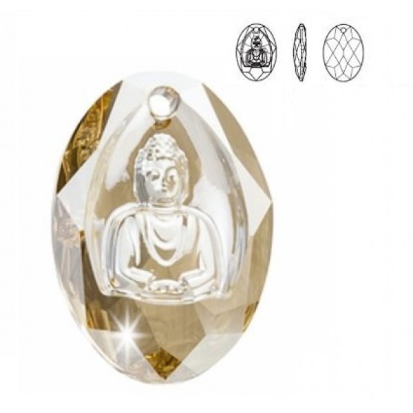 SWAROVSKI 6871 Buddha Pendant Crystal Golden Shadow (x1)
