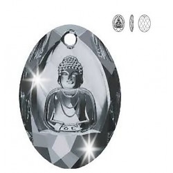 SWAROVSKI 6871 Buddha Pendant Crystal Silver Night (x1)