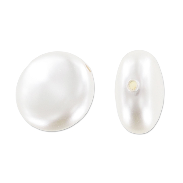 5860 10mm Crystal White Coin Pearl (001 295) (x1)