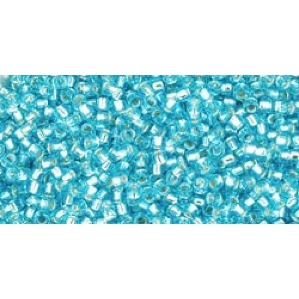 15/0 Toho Silver-Lined Aquamarine 10g