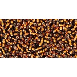 Toho Silver-Lined Smoky Topaz 10g