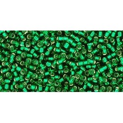 Toho Silver-Lined Green Emerald 10g