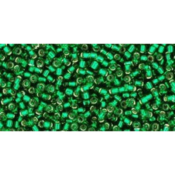 Toho Silver-Lined Green Emerald 10g