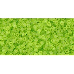 15/0 Toho Transparent-Fr Lime Green 10g