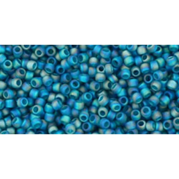 15/0 Toho Trans-Rainbow-Frosted Teal 10g