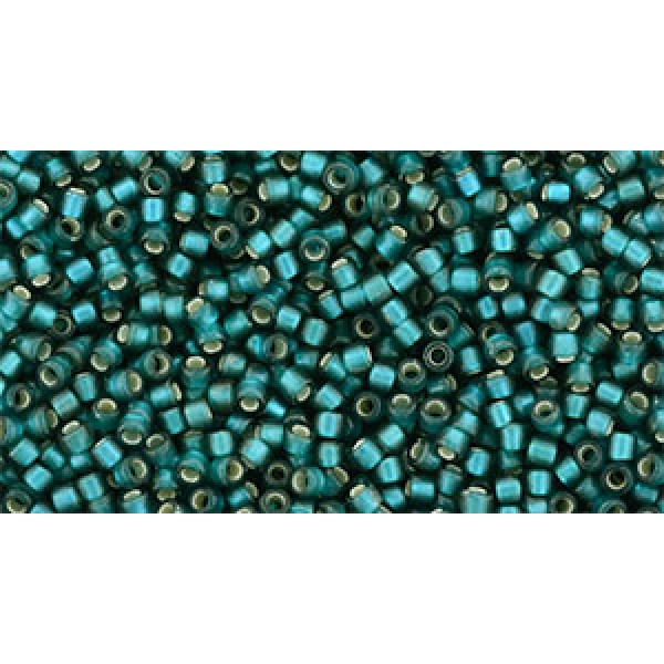 15/0 Toho Silver-Lined Frosted Teal 10g