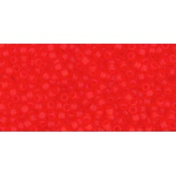 15/0 Toho Transparent-Frosted Lt Siam Ruby 10g