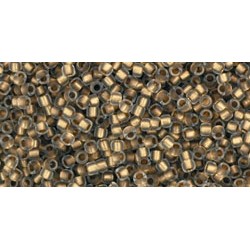 Toho Nr15 Frosted Gold-lined Crystal 10g