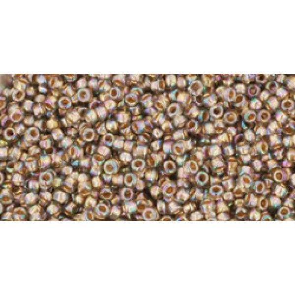 Toho Nr15 Gold-lined Rnbw Black Diamond 10g