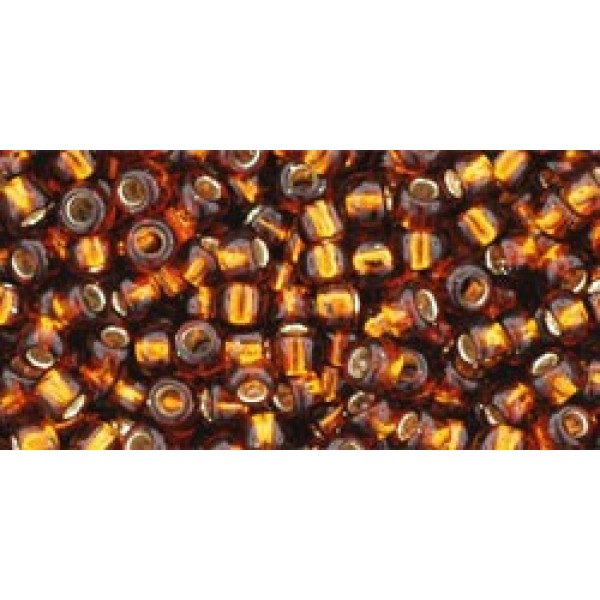 08/0 Toho Silver-Lined Smoky Topaz 20g