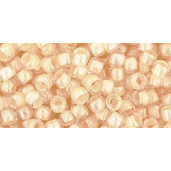 Toho Nr8 Ins.Col. Crystal/Lt Jonquil Lined 20g