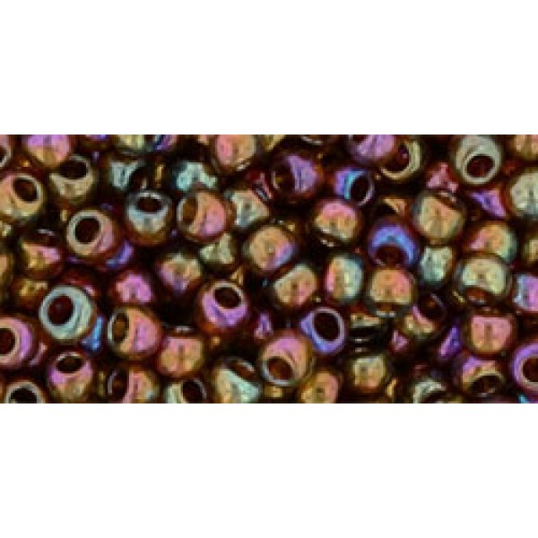 Toho Nr8 Gold-Lustered Dark Topaz (10g)