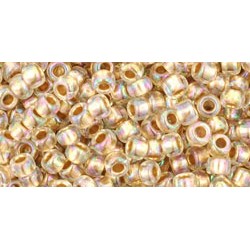 08/0 Toho Gold-Lined Rainbow Crystal 20g