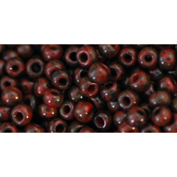 08/0 Toho HYBRID Pepper Red Picasso 10g