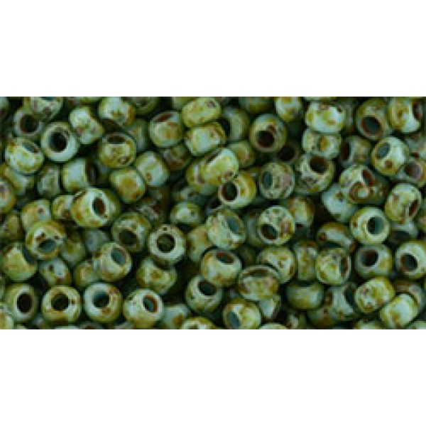 08/0 Toho HYBRID Turquoise Picasso 10g